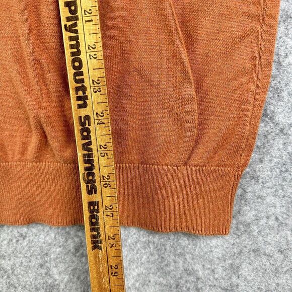 Banana Republic Sweater Mens XXL 2XL Orange Shawl Button Collar Preppy Pullover - Picture 15 of 15
